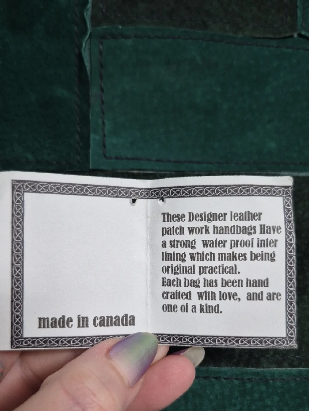 Mad JAZZIN Green MultiColor Leather Patchwork Tote Bag With Straps One Of A Kind - Picture 10 of 13